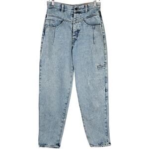 WHIPP Vintage Acid Wash High Waisted Mom Jeans Women Size 11 12 Made in Japan